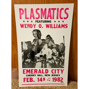 Vintage 1982 Poster - Concert Plasmatics with Wendy O. Williams Emerald City NJ